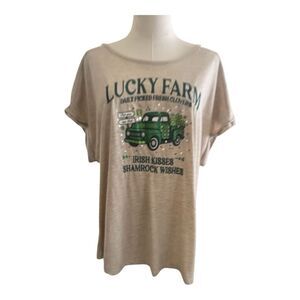 Daisy & Coco Sparkling Shamrock Irish Tee Size 1X NWT